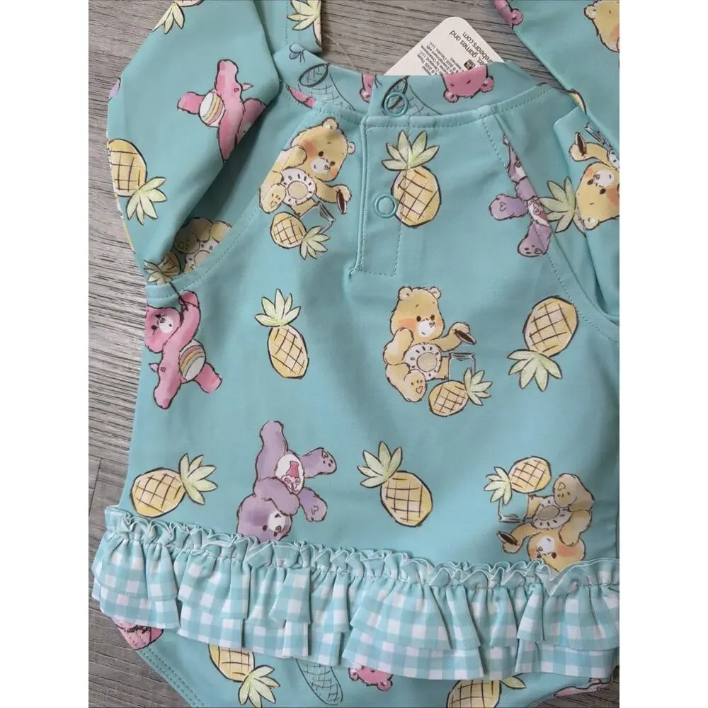 Care Bears Baby Girl One Piece Swimsuit 0-3 Months Blue